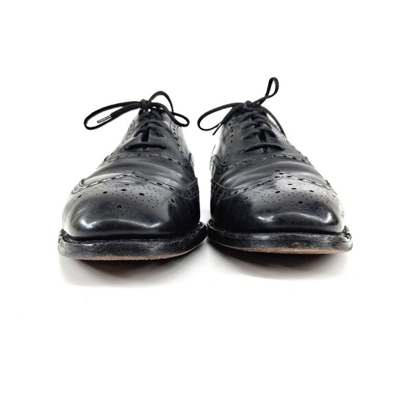 Church’s Custom Grade Black Leather Brogue Oxford Dress Shoes Men’s US 10 - Picture 3 of 13